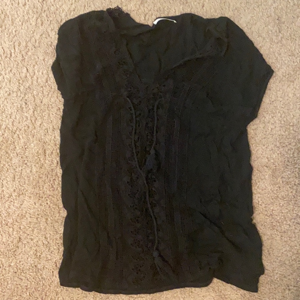 Black swimsuit cover-up or shirt